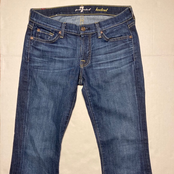 NWOT 7 For All Mankind Original Bootcut Dark Wash Jeans size 27 - Picture 2 of 11